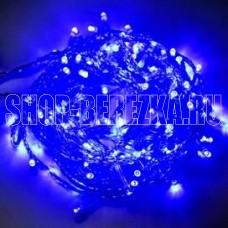 ECOLA N5YB10ELC LED гирлянда 220V IP44 Нить наращиваемая (базовая секция) 10м 160Led Синяя Blue, 8 режимов, прозр.провод с вилкой синий