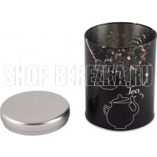 MALLONY Банка с крышкой металлическая, круглая, объем 900 мл, дизайн Чай (008512)