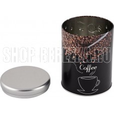 MALLONY Банка с крышкой металлическая, круглая, объем 900 мл, дизайн Кофе (008616)