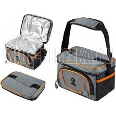 LEONORD Термосумка ML15009, 5л, р-р: 23x17,5x16,5см, цвет: серый+оранжевый 104932 LEONORD Термосумка ML15009, 5л, р-р: 23x17,5x16,5см, цвет: серый+оранжевый 104932