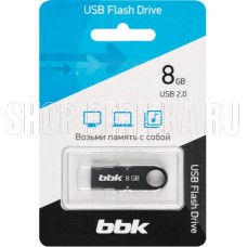 BBK 008G-SHTL черный, 8Гб, USB2.0, SHUTTLE серия