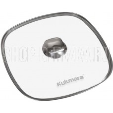 KUKMARA с26-2т112 стекл квадр 26х26см нерж/руч с деколью