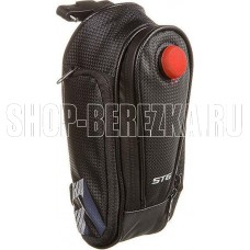 STG Велосумка мод.31397 под седло , с красным фонарем сзади,2-а отделение,черная. Х88297 127271