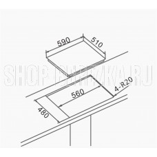 ELTRONIC (33-01) 4 конфорки , черный