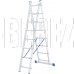 СИБРТЕХ Лестница, 2 х 8 ступеней, алюминиевая, двухсекционная, Россия,