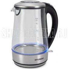 HYUNDAI HYK-G8406 1.7л. 2200Вт прозрачный/черный (нержавеющая сталь)