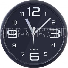 PERFEO (PF_C3042) PF-WC-001 (С1), круглые д. 20 см, чёрный корпус / чёрный циферблат