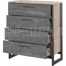 НК-МЕБЕЛЬ HUGO комод Т-2(N) Дуб Гранж/Железный камень 72507330