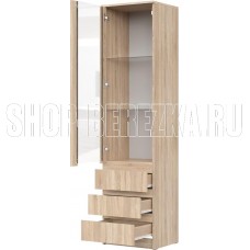 НК-МЕБЕЛЬ STERN шкаф-витрина ШКВ-1 Дуб Сонома 72678282 (2 кор.)
