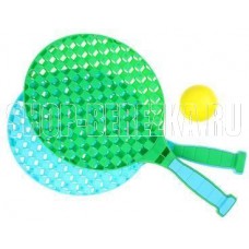 SILAPRO Набор детского пляжного тенниса (ракетка 40х21см-2шт; мяч-1шт) пластик (134-205)
