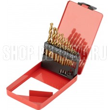 MATRIX Набор нитридтитан. сверл по металлу, 1.5-6.5 мм (через 0.5 мм+3.2мм 4.8 мм), НSS, 13 шт