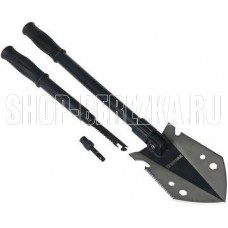ЕРМАК Лопата складная для выживания, в чехле, (нож/пила + свисток), нерж. сталь, ПВХ (070-010)