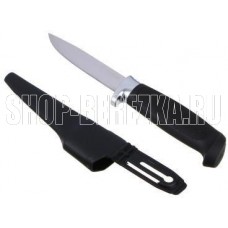 ЕРМАК Нож универсальный туристический, с ножнами, 22см, нерж. сталь, пластик (070-021)