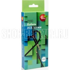 AKSBERRY (6900209120018) R150, jack 3.5mm-jack 3.5mm, круглый в тканевой оплетке,1м , черный