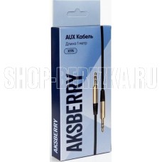 AKSBERRY (6900226040016) X175, jack 3.5mm-jack 3.5mm, круглый в силиконовой оплетке,1м , черный