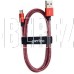PERFEO (U4804) USB A вилка - Micro USB вилка, красно-белый, 3 м