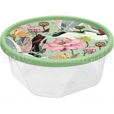 HOMVER Botanica для продуктов круглый 0,4л с декором (зеленый) 222132718/08