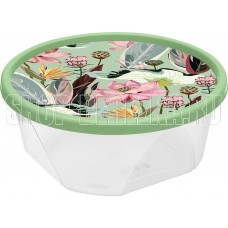HOMVER Botanica для продуктов круглый 1,4л с декором (зеленый) 222133118/08