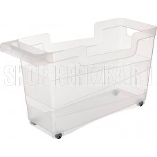 HOMVER Tule для хранения 12,5л, 453х160х257мм с ручкой на роликах (бесцветный) 221305301/00