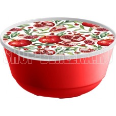 HOMVER Bergamo Scarlet 3л с крышкой с декором (красный) 221165806/03