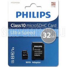 PHILIPS MicroSD 32Gb с AD Ч рный (FM32MA45B/97)