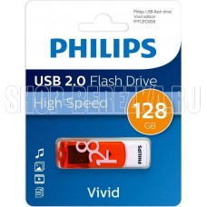 PHILIPS 128Gb VIVID2.0 Белый/Оранжевый (FM12FD05B/97)