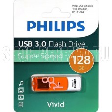 PHILIPS 128Gb VIVID3.0 Белый/Оранжевый (FM12FD00B/97)