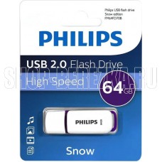 PHILIPS 64Gb SNOW2.0 Белый/Фиолетовый (FM64FD70B/97)