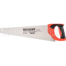 REXANT (12-8215) Ножовка по дереву Зубец 500мм, 7-8 TPI, каленый зуб 2D, двухкомпонентная рукоятка