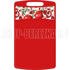 HOMVER Bergamo Scarlet прямоугольная 335x220x4мм с декором (красный) 221148106/03