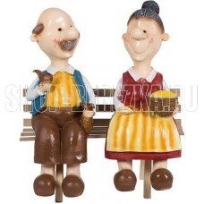 PARK Фигурка садовая Бабка с дедкой на лавке H-54 см (169408)