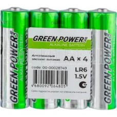 GREEN POWERLAB (00-00028749) LR6 AA Shrink 4 Alkaline 1.5V