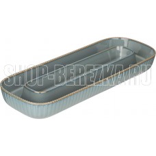 BRONCO 189-365 SOUL KITCHEN СИНЯЯ овальная 2 секции 30*11,5*3,5см