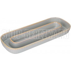 BRONCO 189-366 SOUL KITCHEN СЕРАЯ овальная 2 секции 30*11,5*3,5см