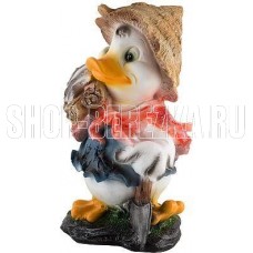 PARK Фигурка садовая Утенок в шляпе с лопатой H-38 см (169398)