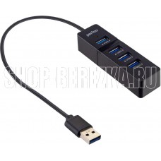 PERFEO (PF D0791) USB-HUB 1 Port 3.0+3 Port 2.0 (PF-H041 Black) чёрный