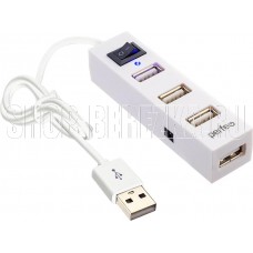 PERFEO (PF D0801) USB-HUB 4 Port, (PF-H045 White) белый