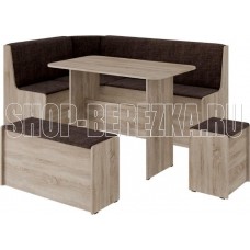 BONMEBEL Чикаго Кухонный уголок дуб сонома трюфель/ТК коричневая (2 кор.)