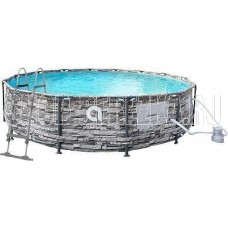 AVENLI Бассейн круглый с усиленным каркасом 12270EUV56, размер: d 427смX107см (цвет: кирпич ретро) полный комплект (107369)