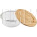 LEONORD Контейнер BAMBU, объем: 400 мл, из жаропрочного стекла с крышкой из бамбука, круглый (106023)
