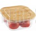 LEONORD Контейнер BAMBU, объем: 500 мл, из жаропрочного стекла с крышкой из бамбука, квадратный (106021)