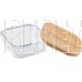 LEONORD Контейнер BAMBU, объем: 500 мл, из жаропрочного стекла с крышкой из бамбука, квадратный (106021)