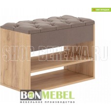 BONMEBEL Дения Тумба для обуви Дуб Крафт золотой/ТК Коричневая (1 пак.)