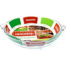 APPETITE PL15 стекл круг 22х4см/1,25л с руч