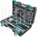 STELS Набор инструментов 1/2 , 1/4 , CrV, 12 гранные головки, пластиковый кейс, 82 предмета 14117