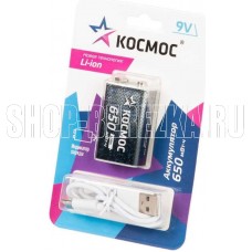 КОСМОС KOCLi9V650mAh1BL черный