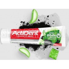 ACTIVE ACTIDENT Зубная паста отбеливающая Уголь и Алоэ вера Ultra White, без парабенов 100 г (512901006)