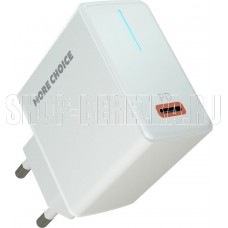 MORE CHOICE (4610196408632) NC60 1USB-C 3.0A PD 20W быстрая зарядка White
