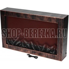 NEON-NIGHT (511-002) Светодиодный камин Ретро с эффектом живого огня 60,3х11х36,8см, бронзовый, питание от батареек 3хС (не в комплекте) или от USB-ка