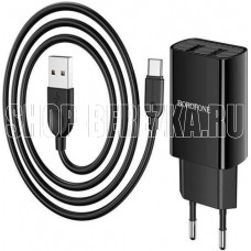 BOROFONE (6931474739193) BA53Aa Black СЗУ 2USB 2.1A